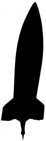 V-2 Rocket silhouette, logo, shape