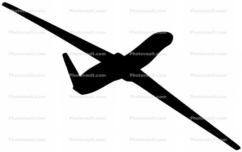 Northrop Grumman RQ-4A Global Hawk Silhouette, logo, UAV, shape