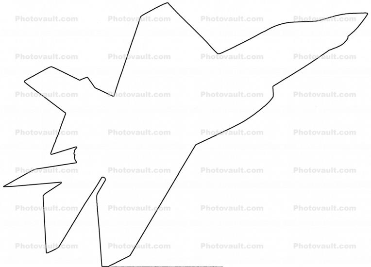 outline of a Lockheed Martin F-35, line drawing, shape