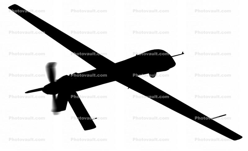 General Atomics RQ-1A Predator, UAV silhouette, logo, UAV, shape