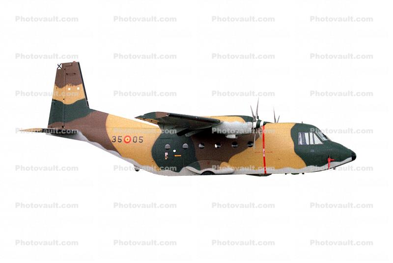 T12B-24, 35-05, CASA C-212-100 Aviocar, Fuerza Aerea Espanola, Spanish Air Force, photo-object, object, cut-out, cutout
