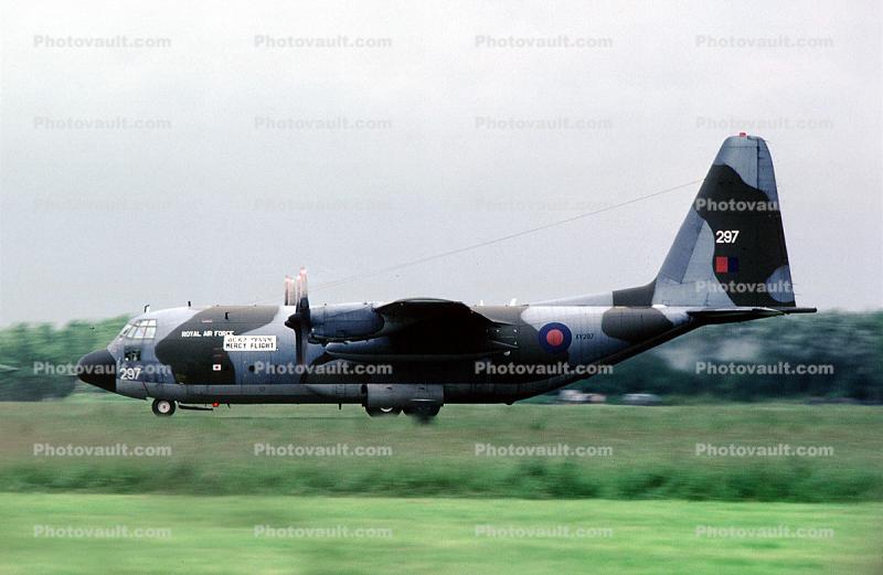XV-297, Royal Air Force, RAF, Mercy Flight, Lockheed C-130K Hercules, 297