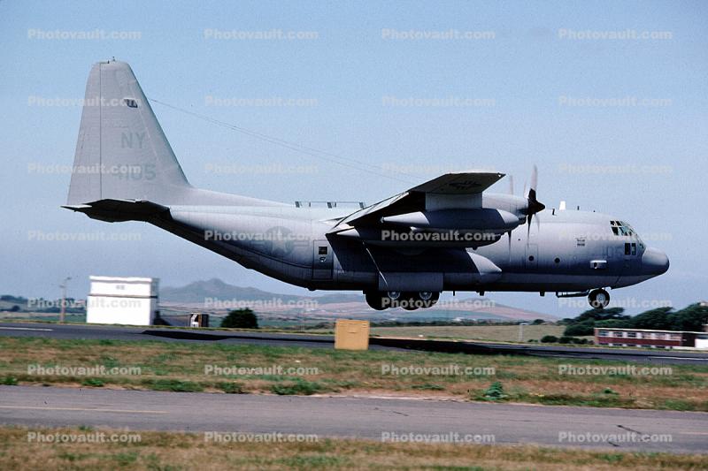NY 4105, USMC, Lockheed C-130 Hercules, flight, flying, airborne
