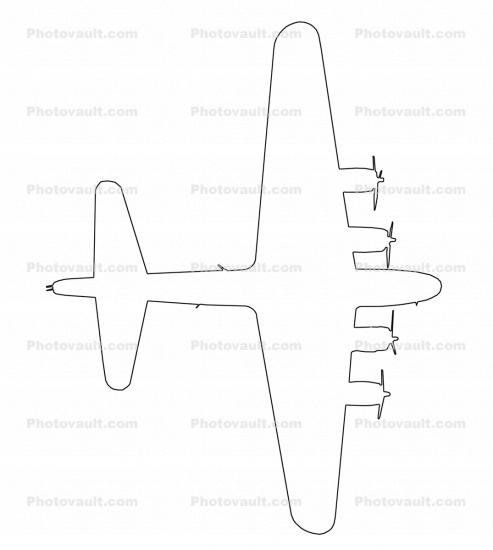 B-17 outline, shape