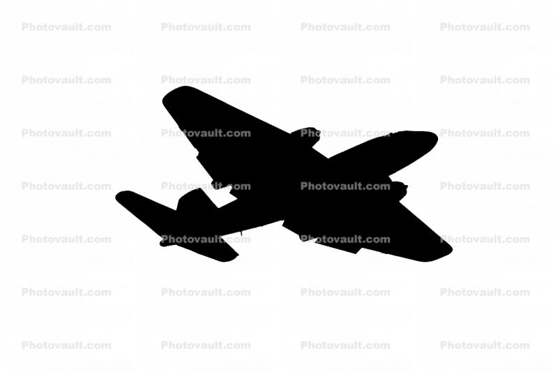 English Electric A-1 Canberra silhouette, shape, RAF