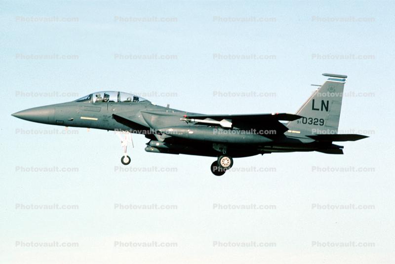 LN-0329, McDonnell Douglas F-15E Strike Eagle, USAF, missile
