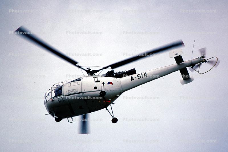 A-514, Aerospatiale SE3160 Alouette III, Heavy Lift Helicopter, Royal Netherlands Air Force, Dutch, RNAF, Nederlandse