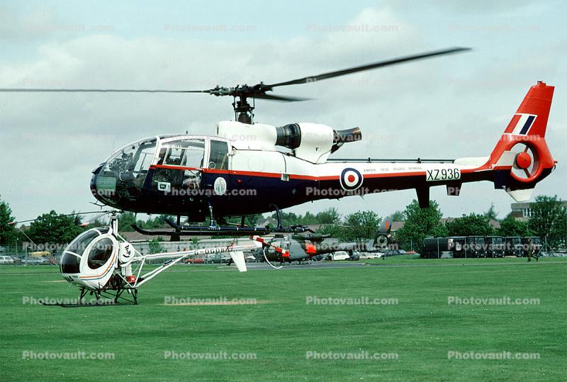 XZ936, Westland Aerospatiale Gazelle SA341D HT-3, Helicopter, RAF, Empire Test Pilots School, G-OGOB, Schweizer Model 300