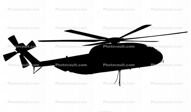 silhouette CH-53, rotors