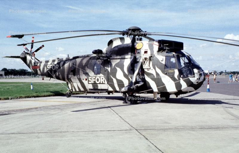 SFOR, Zebra Stripes, Sea King helicopter