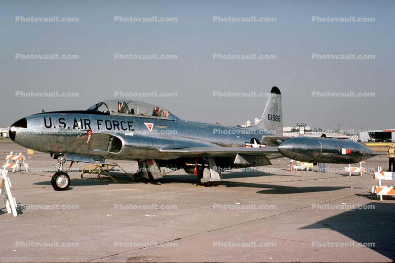 USAF, 56-1586, T-33A, 1978, 1970s, California Air National Guard, ANG