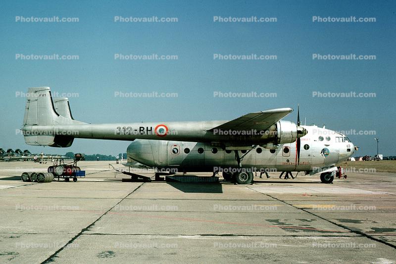 312-BH, Nord Noratlas, 1975, N63, military transport aircraft, airplane, prop, 1970s