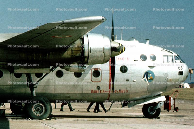 312-BH, Noratlas, 1975, N63, military transport aircraft, airplane, prop, 1970s