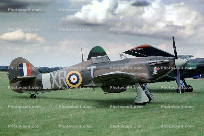 XR-T, Z7371, Hawker Hurricane XII, G-HURI, RAF/71 Squadron marks