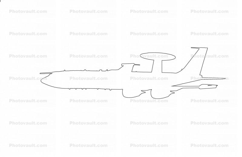 AWACS E3D outline, line drawing
