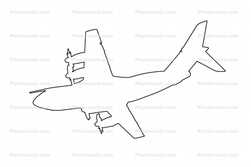 A400M outline, line drawing