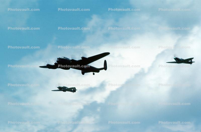 Lancaster and Spitfire and Hurricane Heritage Flight