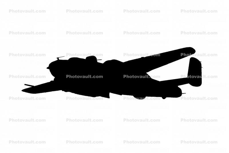 B-25 Mitchell silhouette, shape