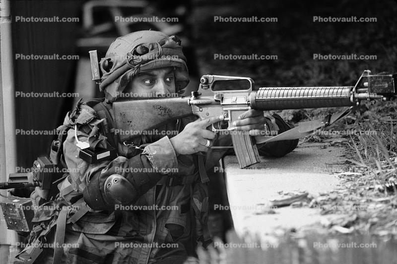 Sharpshooter, M16 Rifle, Operation Kernel Blitz, Monterey, urban warfare training