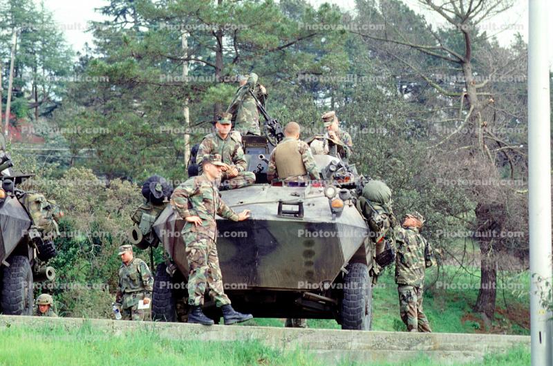 battelfield, war, camouflage, soldiers, men, LAV-25, Wheeled Tanks, canon, Light Armored Vehicle, eight-wheeled amphibious reconnaissance vehicle, Operation Kernel Blitz, urban warfare training