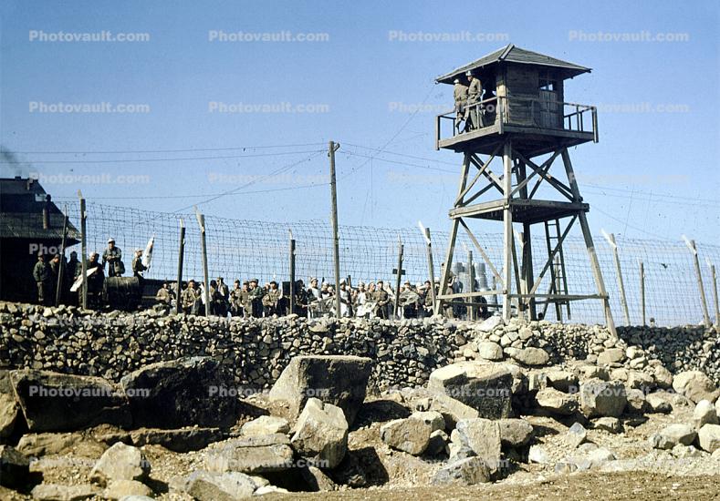 POW Camp, Korean War, Guard Tower
