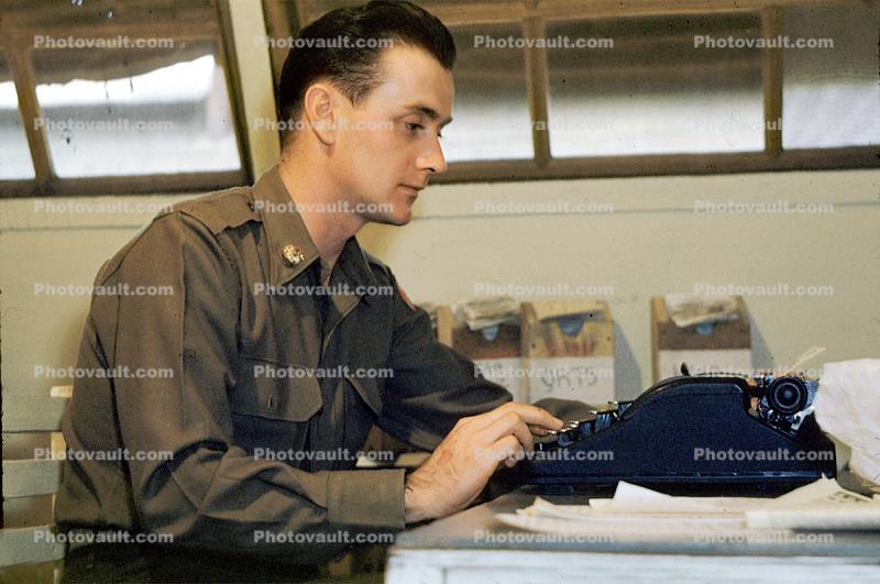 Typing, Typist, Typewriter, Secretary, Korean War