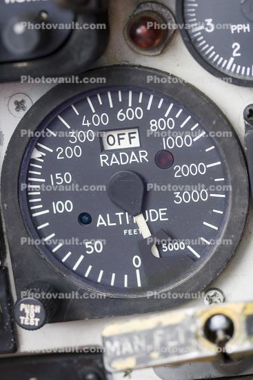 Altimeter, Radar, A-4 Skyhawk, Round, Circular, Circle