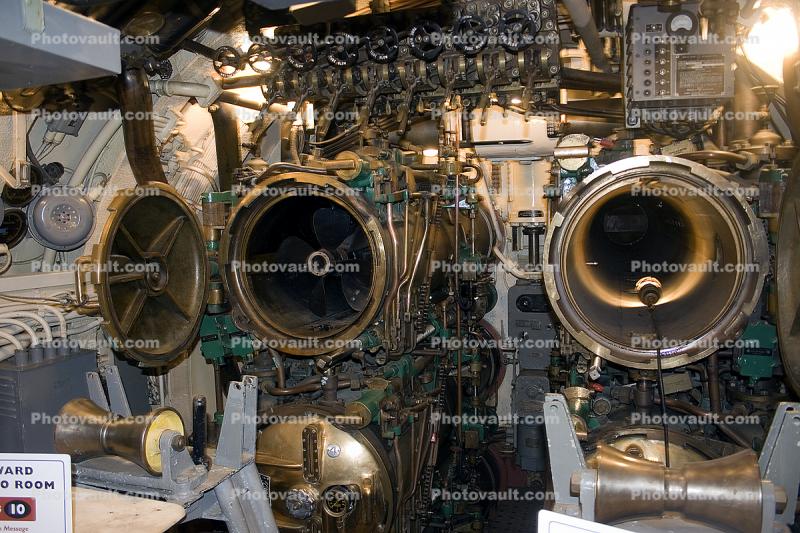 Tubes, Forward Torpedo Room, Tubes, USS Pampanito (SS-383), World War-II, Balao class, Submarine, WW2, WWII, United States Navy, USN