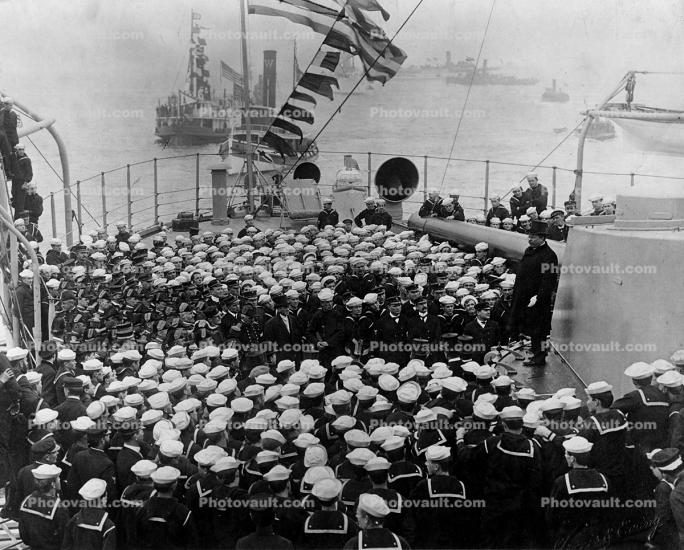 Theodore Roosevelt, USS Connecticut Battleship 18, Great White Fleet, 1908