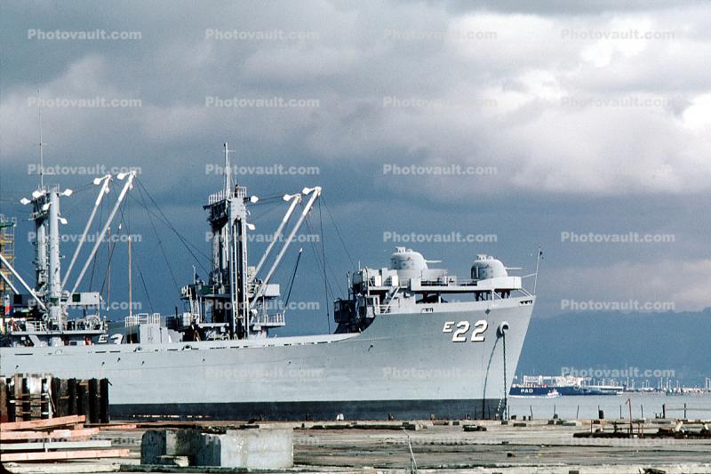 E22, Naval Supply Ship 22, Transport, Cargo, Ship, vessel, hull, warship, 22 August 1982