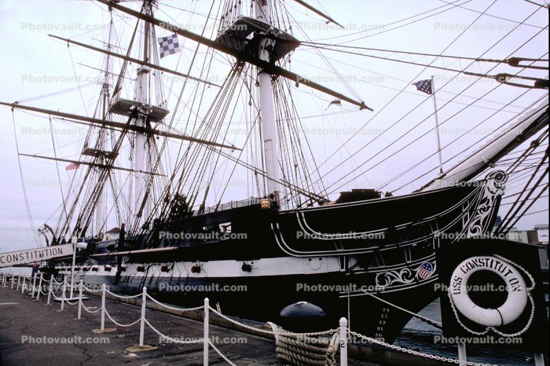 Boston Harbor, Charleston Navy Yard, Harbor, Rigging, Mast, USS Constitution
