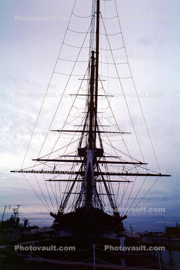 Boston Harbor, Harbor, Rigging, Mast, USS Constitution, 29 December 1982