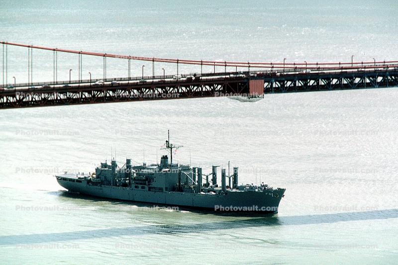 Supply Ship, Golden Gate Bridge, USS Mars, AFS-1, 21 March 1993