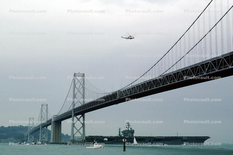 USS Carl Vinson, (CVN-70), San Francisco Oakland Bay Bridge
