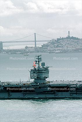 San Francisco Oakland Bay Bridge, USS Enterprise (CVN-65), March 1984, 1980s