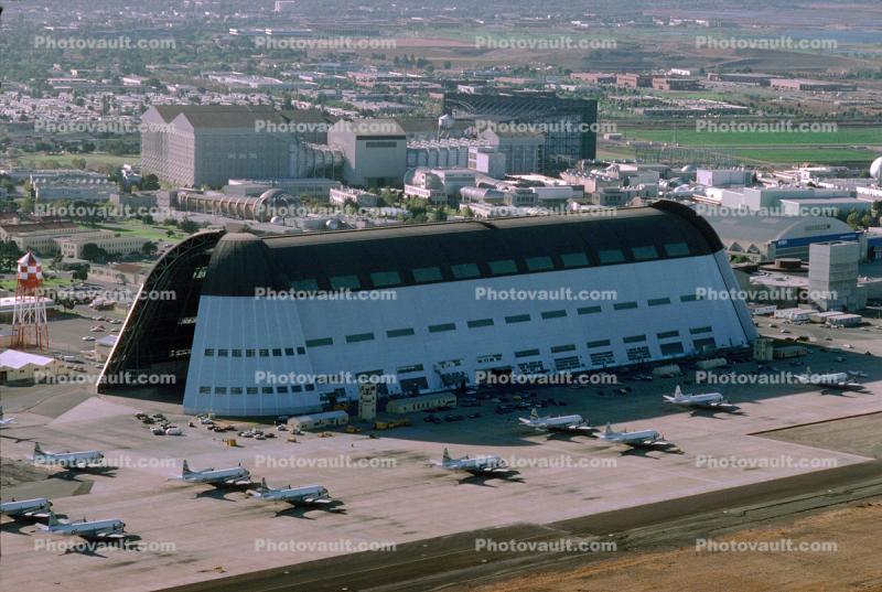 Lockheed, P-3 Orions by the Airship Hangar, Moffett Field, Sunnyvale
