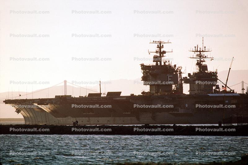 Alameda NAS, USS Enterprise (CVN-65), August 1987, 1980s, Alameda Naval Air Station, NAS, USN