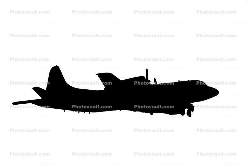 Lockheed P-3C Orion silhouette, logo, shape