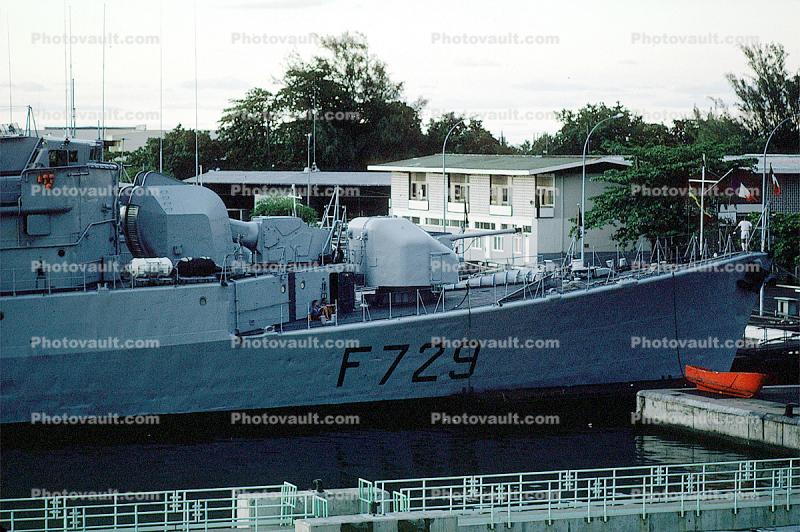 F-729, Guns, Ship, Bow, Tahiti, vessel, hull