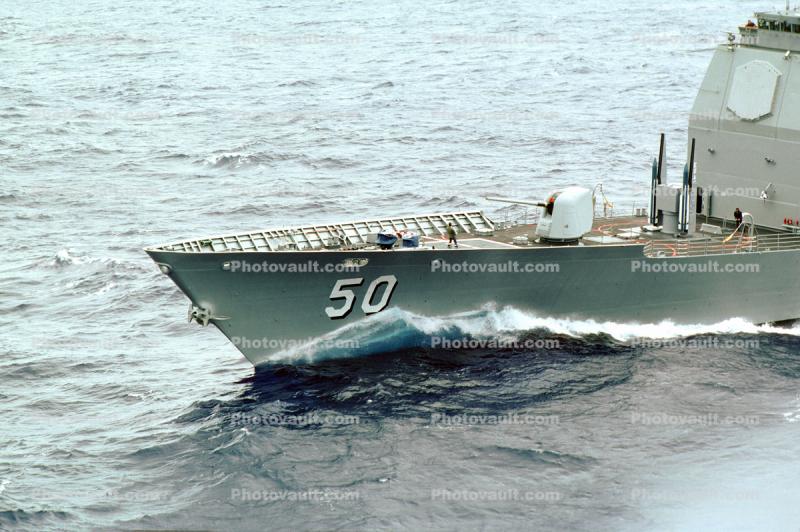 Bow, USS Valley Forge (CG-50), Ship, Ticonderoga-class cruiser, Aegis combat system
