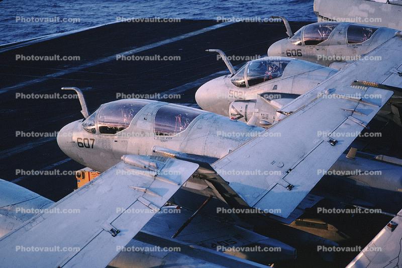 Prowler 607, Grumman EA-6B folded wings, A-6 Intruder