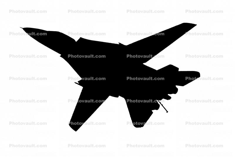 Grumman F-14 Tomcat silhouette, logo, shape, tailhook, airborne, flight, fl...