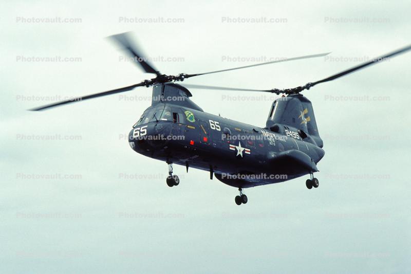 Boeing CH-46 Sea Knight 65, 2495, airborne, flight, HC-11