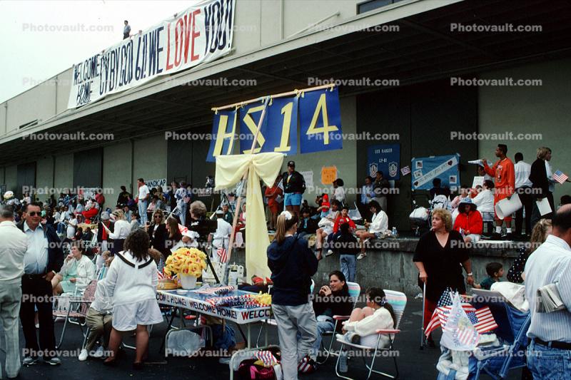 waiting for the arrival of the USS Ranger CVA-61 from the first Gulf War