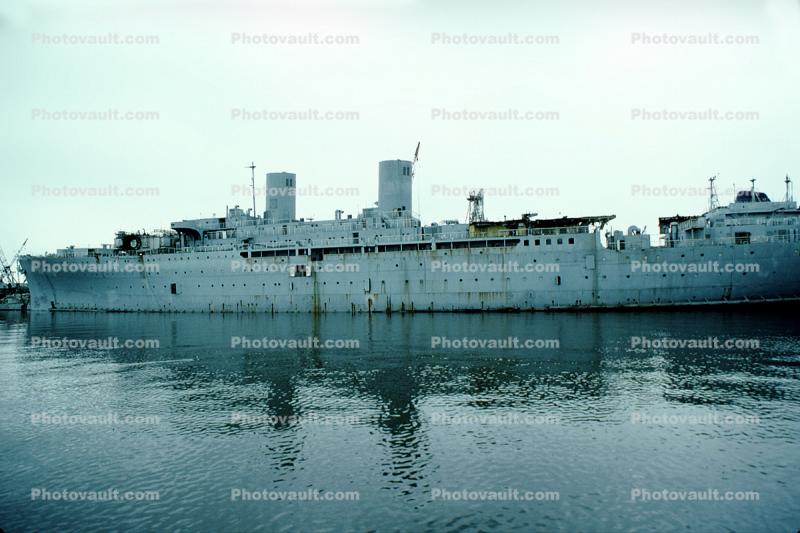 Ghost Ship, hull, vessel, Naval Transport Ship, Hunters Point