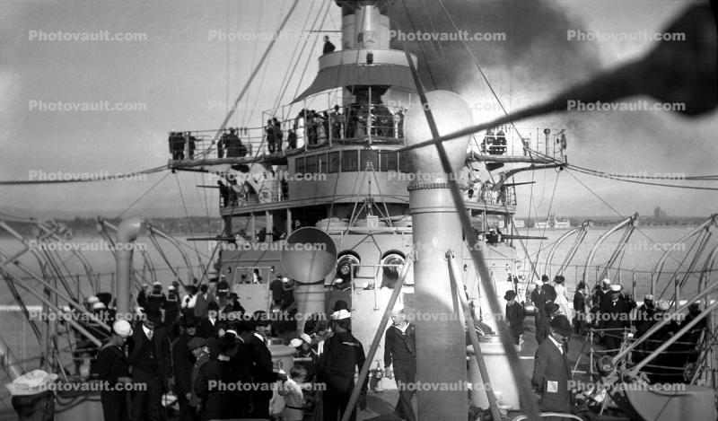 Battleship, sailors, 1920's
