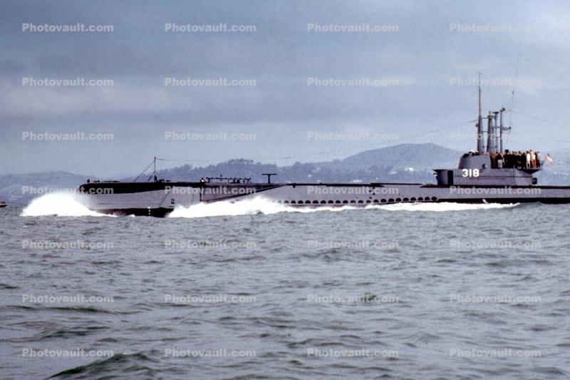 SS-318 USS Baya, Balao class Submarine, World War-II, WW2, WWII, 318, USN, United States Navy