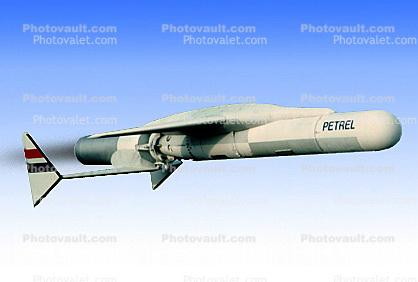 Petrel air-to-underwater, torpedo-carrying missile, USN, Point Mugu California