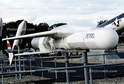 Petrel air-to-underwater, torpedo-carrying missile, USN, Point Mugu California