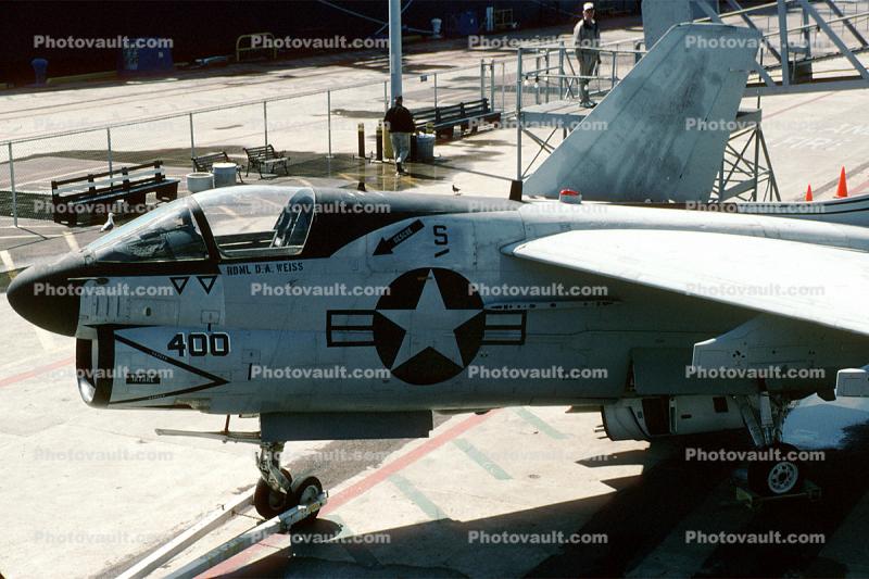 A-7 Corsair II, 400, USS Hornet CVA-12, Aircraft Carrier, USN